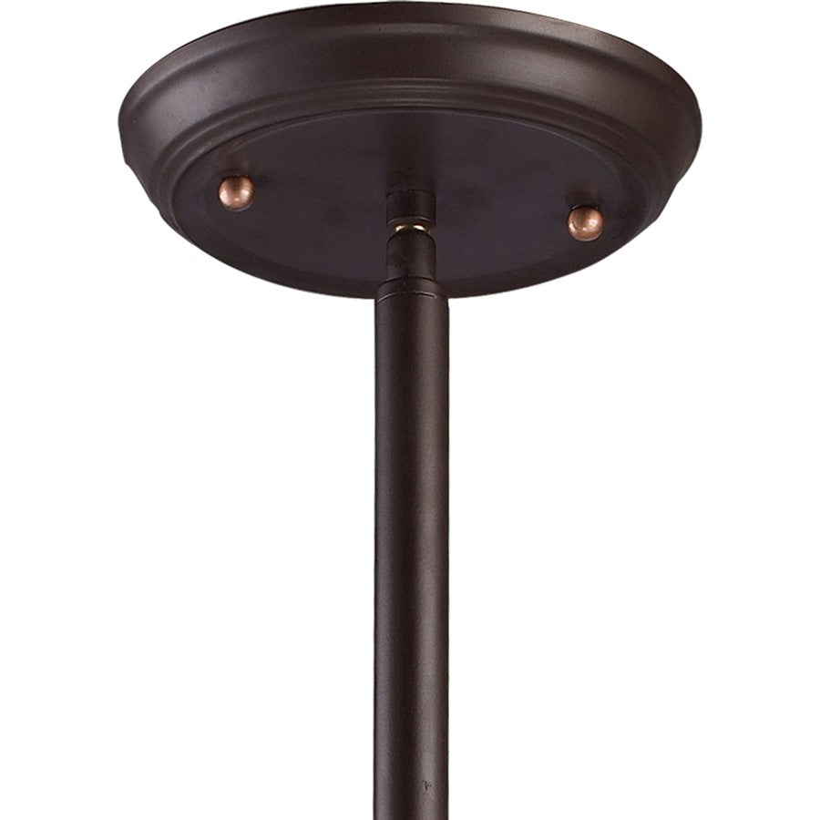 Atlas Lighting Chadwick 13in 1-Light Pendant | Transitional Oil Rubbed Bronze Frosted Glass | Kitchen Island & Dining Room | Model CL11750-BZ2
