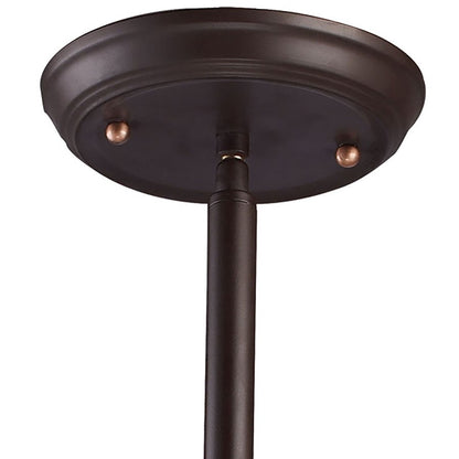 Atlas Lighting Chadwick 13in 1-Light Pendant | Transitional Oil Rubbed Bronze and White Frosted Glass | Kitchen Island & Dining | Model CL11750-BZ4