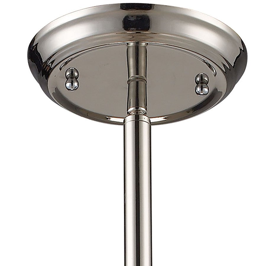 Atlas Lighting Chadwick 13in 1-Light Pendant | Transitional Chrome and Polished Nickel Metal | Kitchen Island & Dining Room | Model CL11750-CH1
