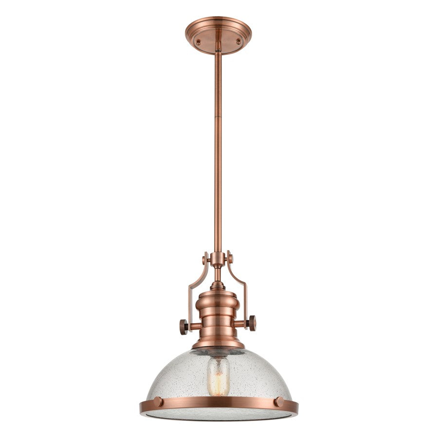 Atlas Lighting Chadwick 13'' Wide 1Lt Pendant, Copper/Clear - CL11750-CO2