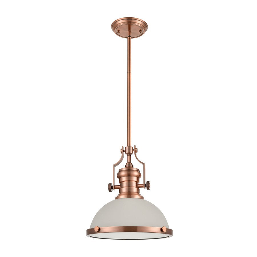Atlas Lighting Chadwick 13'' Wide 1Lt Pendant, Antique Copper