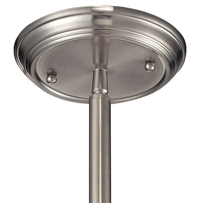 Atlas Lighting Chadwick 13in 1-Light Pendant | Transitional Satin Nickel and Clear Seeded Glass | Kitchen Island & Dining Room | Model CL11750-NK3
