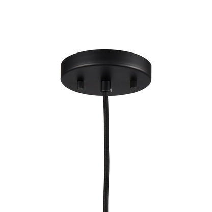 Atlas Lighting Chelsea 12in 1-Light Pendant | Modern Black Metal Dome | Kitchen Island & Dining Room | 12 x 12 x 7.5 in | Model CL11753-BK