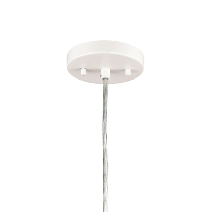 Atlas Lighting Chelsea 12in 1-Light Pendant | Modern White Metal Dome | Kitchen Island & Dining Room | 12 x 12 x 7.5 in | Model CL11753-WH