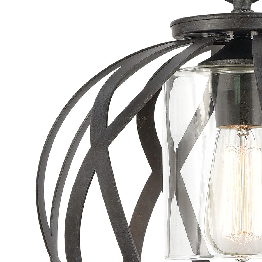 Atlas Lighting Daisy 12in 1-Light Pendant | Transitional Midnight Bronze and Clear Glass | Kitchen Island & Dining Room | Model CL11761-BZ