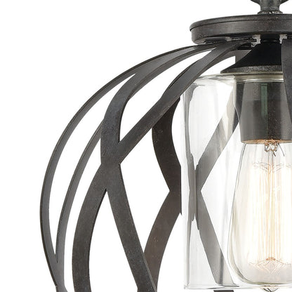 Atlas Lighting Daisy 12in 1-Light Pendant | Transitional Midnight Bronze and Clear Glass | Kitchen Island & Dining Room | Model CL11761-BZ