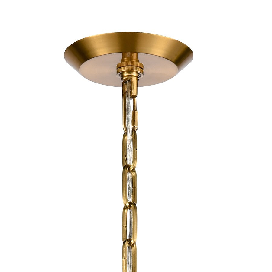 Atlas Lighting Danique 24in 1-Light Pendant | Modern Satin Brass and Corkwood Metal | Kitchen Island & Dining Room | Model CL11762-BS