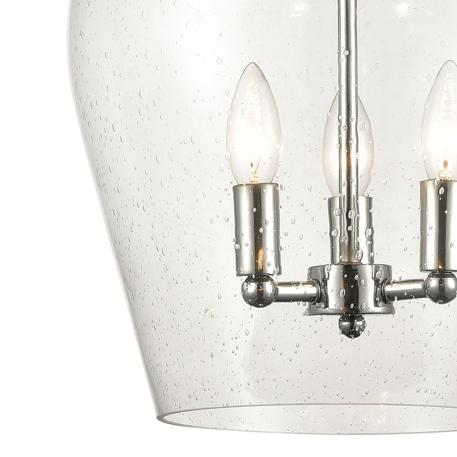 Atlas Lighting Darlene 13in 3-Light Pendant | Polished Chrome and Clear Seeded Glass | Dining Room & Kitchen Island | Model CL11763-CH