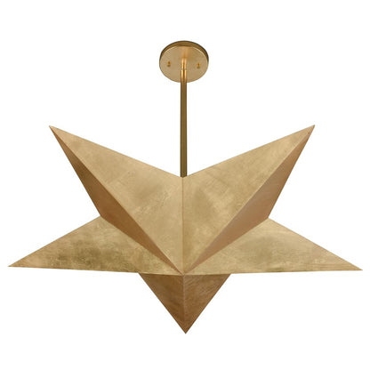 Atlas Lighting Drama 40in 5-Light Pendant | Gold Leaf Metal | Living Room & Dining Room | 40 x 40 x 6 in | Model CL11764-GD