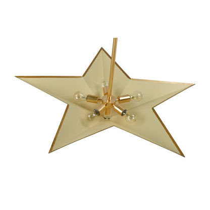Atlas Lighting Drama 40in 5-Light Pendant | Gold Leaf Metal | Living Room & Dining Room | 40 x 40 x 6 in | Model CL11764-GD
