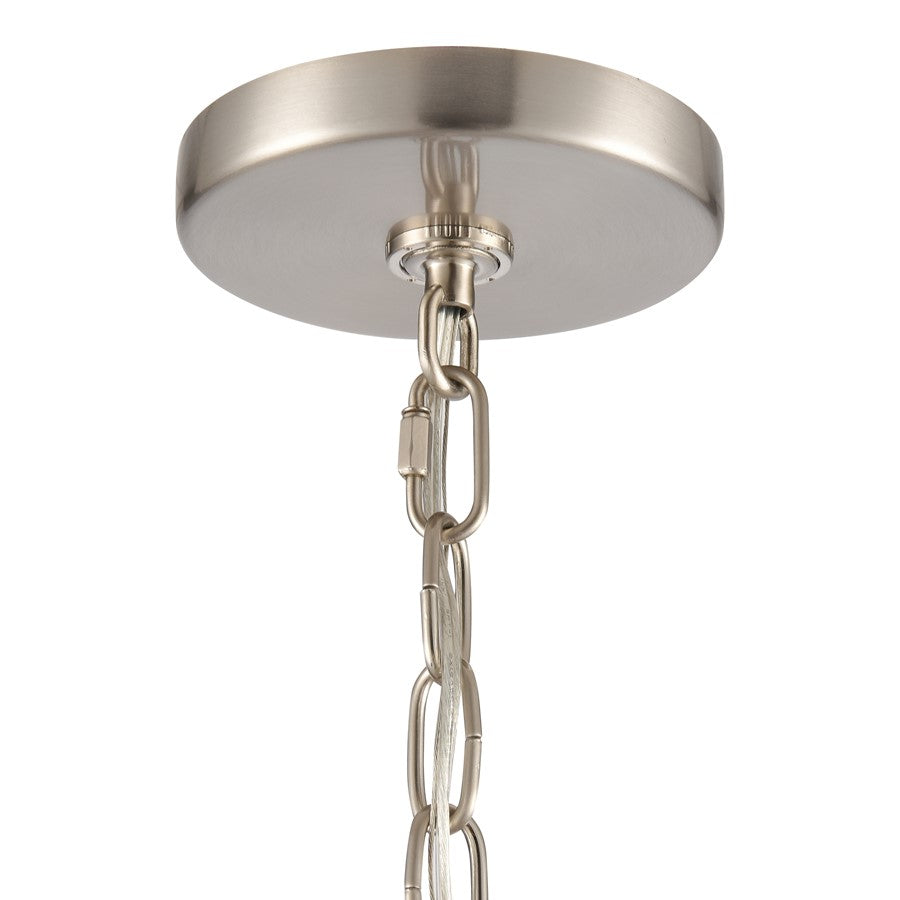 Atlas Lighting Emmett 17in 4-Light Pendant | Transitional Brushed Nickel Metal Cage | Kitchen Island & Dining Room | Model CL11769-NK