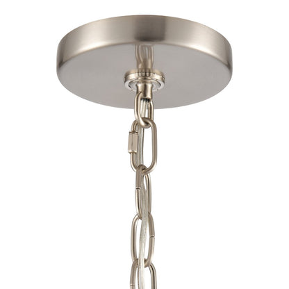 Atlas Lighting Emmett 17in 4-Light Pendant | Transitional Brushed Nickel Metal Cage | Kitchen Island & Dining Room | Model CL11769-NK