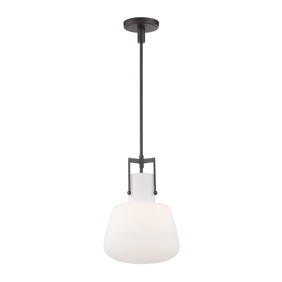 Atlas Lighting Izel 12in 1-Light Pendant | Transitional Oil Rubbed Bronze and Clear Glass | Kitchen Island & Dining Room | Model CL11780-BZ