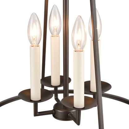 Atlas Lighting Joanie 17in 4-Light Pendant | Transitional Old Bronze Open Lantern | Kitchen Island & Dining Room | 17 x 17 x 22 in | Model CL11784-BZ