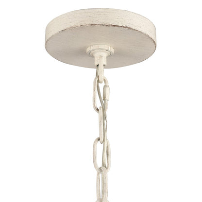 Atlas Lighting Joanie 17in 4-Light Pendant | Transitional Antique White Open Lantern | Kitchen Island & Dining Room | Model CL11784-WH