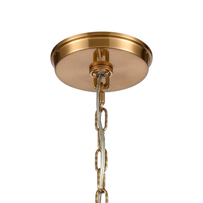 Atlas Lighting Judy 16in 3-Light Pendant | Transitional Satin Brass and Clear Glass | Kitchen Island & Dining Room | Model CL11785-BS