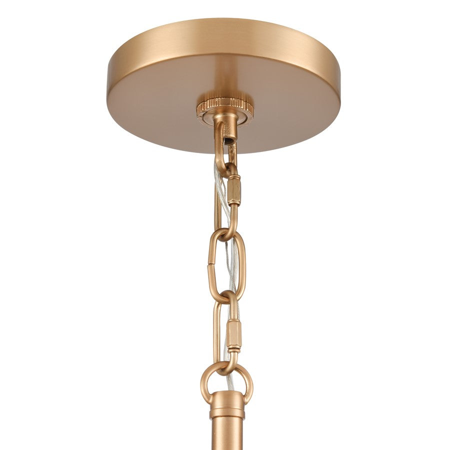 Atlas Lighting Julian 14in 1-Light Pendant | Transitional Brushed Gold and Clear Glass | Kitchen Island & Dining Room | Model CL11786-GD