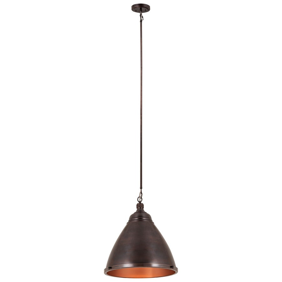 Atlas Lighting Katelyn 15in 1-Light Pendant | Transitional Dark Bronze Metal | Kitchen Island & Dining Room | 15 x 15 x 16 in | Model CL11787-BZ
