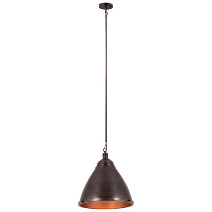 Atlas Lighting Katelyn 15in 1-Light Pendant | Transitional Dark Bronze Metal | Kitchen Island & Dining Room | 15 x 15 x 16 in | Model CL11787-BZ