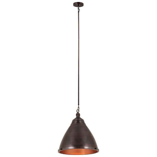Atlas Lighting Katelyn 15in 1-Light Pendant | Transitional Dark Bronze Metal | Kitchen Island & Dining Room | 15 x 15 x 16 in | Model CL11787-BZ