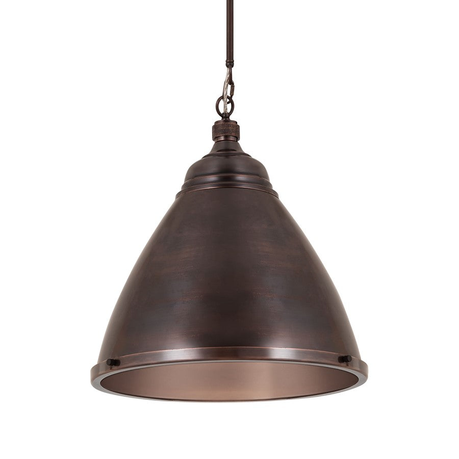 Atlas Lighting Katelyn 15in 1-Light Pendant | Transitional Dark Bronze Metal | Kitchen Island & Dining Room | 15 x 15 x 16 in | Model CL11787-BZ