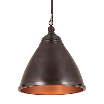 Atlas Lighting Katelyn 15in 1-Light Pendant | Transitional Dark Bronze Metal | Kitchen Island & Dining Room | 15 x 15 x 16 in | Model CL11787-BZ