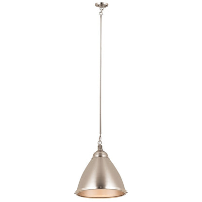 Atlas Lighting Katelyn 15in 1-Light Pendant | Transitional Brushed Steel Metal | Kitchen Island & Dining Room | 15 x 15 x 16 in | Model CL11787-SV