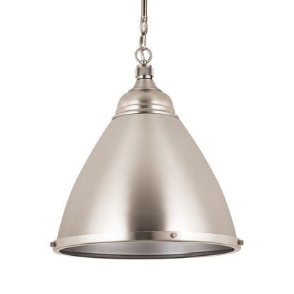 Atlas Lighting Katelyn 15in 1-Light Pendant | Transitional Brushed Steel Metal | Kitchen Island & Dining Room | 15 x 15 x 16 in | Model CL11787-SV