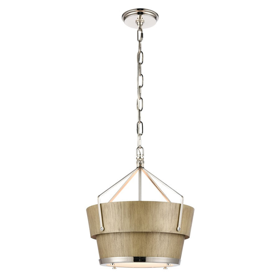 Atlas Lighting Marin 14'' Wide 1Lt Pendant, Corkwood/Brown - CL11795-NK