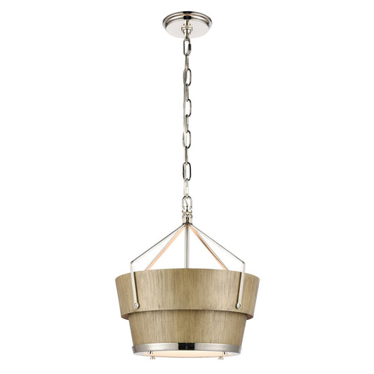 Atlas Lighting Marin 14'' Wide 1Lt Pendant, Corkwood/Brown - CL11795-NK