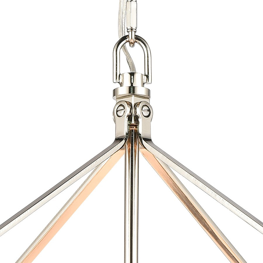 Atlas Lighting Marin 14'' Wide 1Lt Pendant, Corkwood/Brown