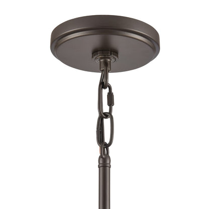 Atlas Lighting Marion 9in 1-Light Pendant | Transitional Oil Rubbed Bronze and Natural Parchment | Kitchen Island & Dining Room | Model CL11796-BZ