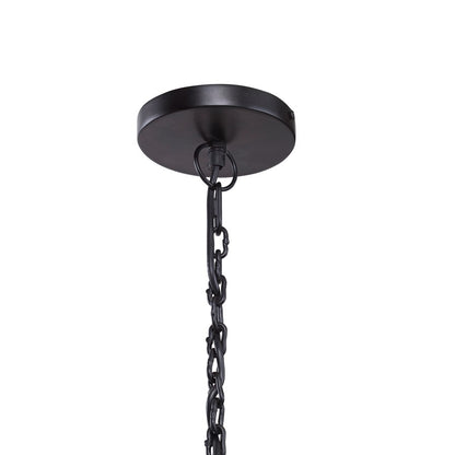 Atlas Lighting Martin 30in 1-Light Pendant | Coastal Natural Mango Wood and Matte Black Steel | Living Room & Dining Room | Model CL11798-NA