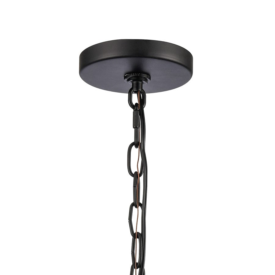 Atlas Lighting Mendoza 10in 3-Light Pendant | Traditional Matte Black and Clear Glass | Kitchen Island & Dining Room | Model CL11800-BK