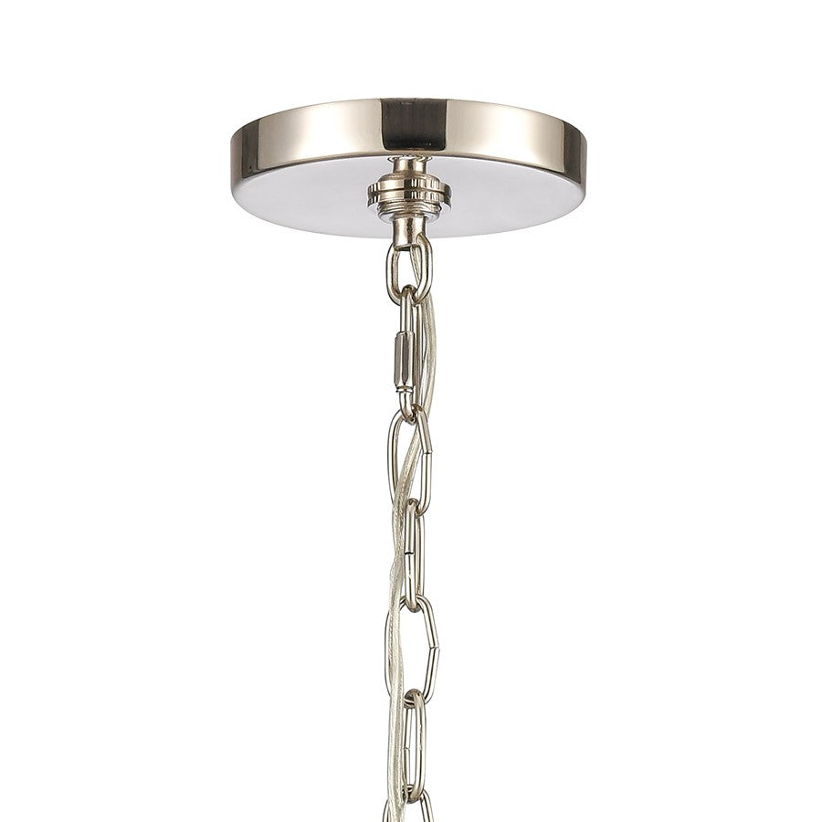 Atlas Lighting Mendoza 10in 3-Light Pendant | Traditional Polished Nickel and Clear Glass | Kitchen Island & Dining Room | Model CL11800-NK