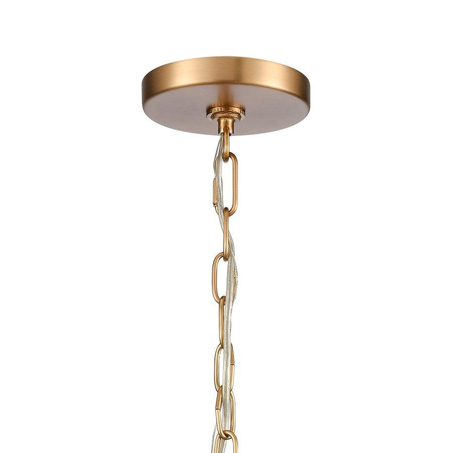 Atlas Lighting Mendoza 12in 4-Light Pendant | Traditional Brushed Gold and Clear Glass | Kitchen Island & Dining Room | Model CL11801-GD