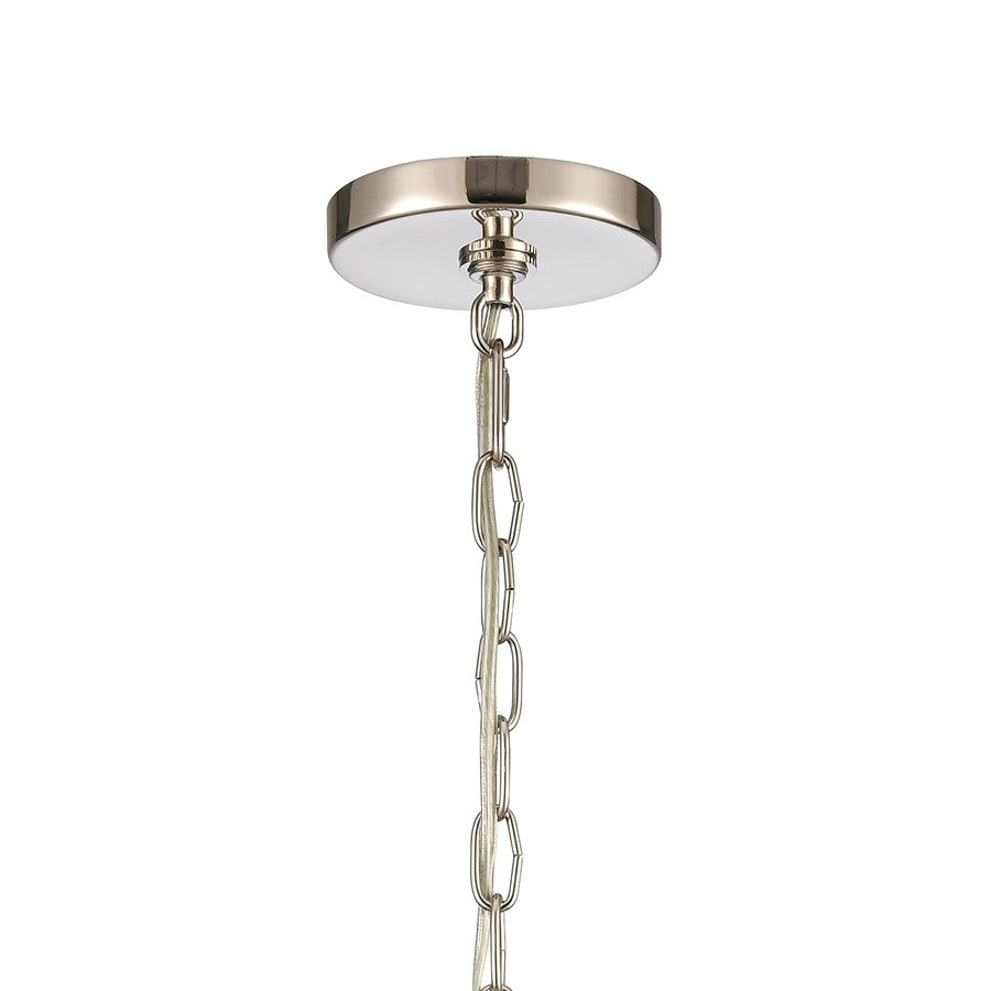 Atlas Lighting Mendoza 12in 4-Light Pendant | Traditional Polished Nickel and Clear Glass | Kitchen Island & Dining Room | Model CL11801-NK