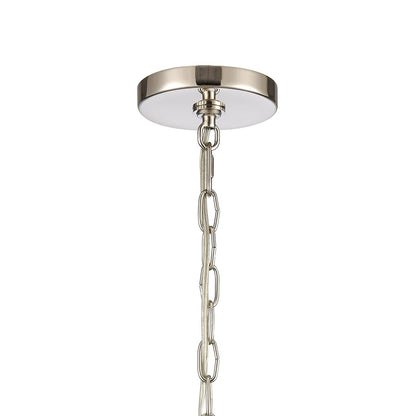 Atlas Lighting Mendoza 12in 4-Light Pendant | Traditional Polished Nickel and Clear Glass | Kitchen Island & Dining Room | Model CL11801-NK