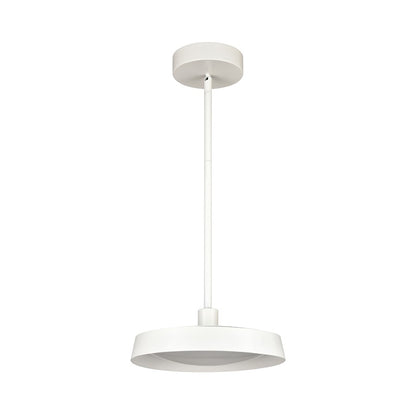 Atlas Lighting Nancy 12in 1-Light Integrated LED Pendant | Modern Matte White Metal and White Glass | Kitchen Island & Dining Room | Model CL11803-WH