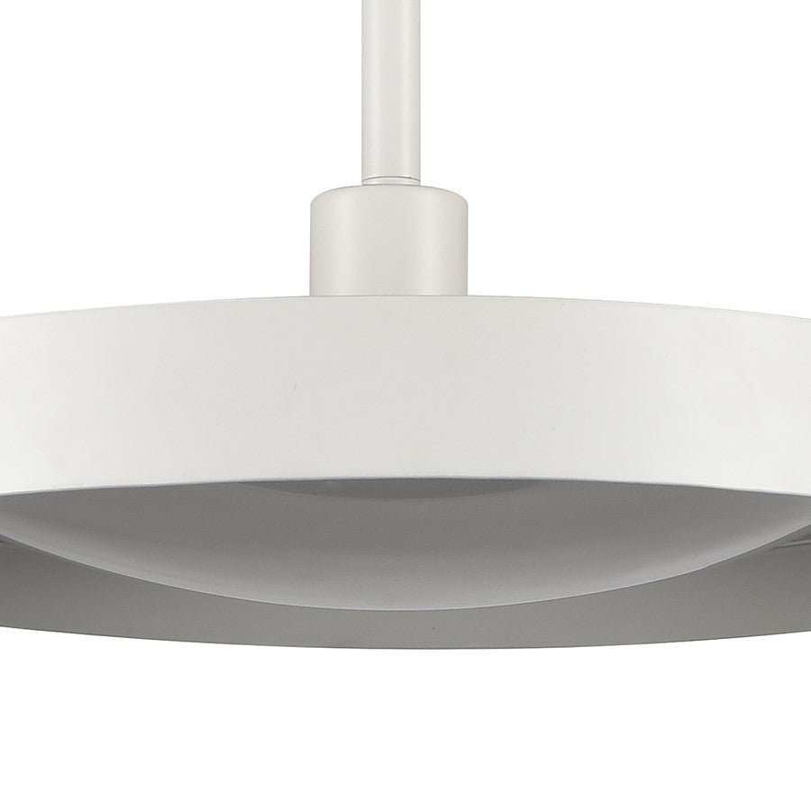 Atlas Lighting Nancy 14in 1-Light Integrated LED Pendant | Modern Matte White Metal and White Glass | Kitchen Island & Dining Room | Model CL11804-WH
