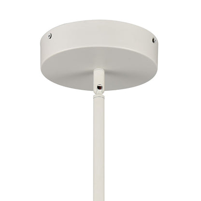 Atlas Lighting Nancy 14in 1-Light Integrated LED Pendant | Modern Matte White Metal and White Glass | Kitchen Island & Dining Room | Model CL11804-WH