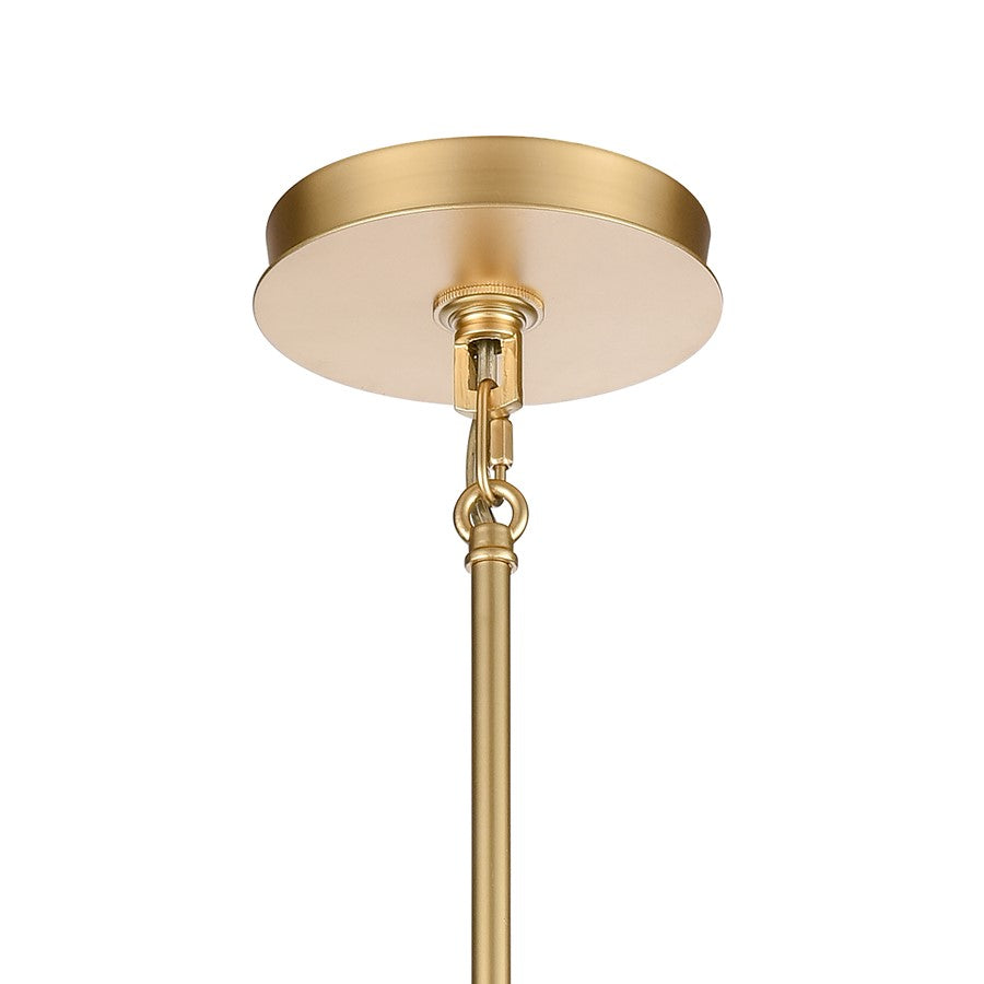 Atlas Lighting Open Louvers 10in 1-Light Pendant | Modern Champagne Gold and Clear Seeded Glass | Kitchen Island & Dining Room | Model CL11806-GD