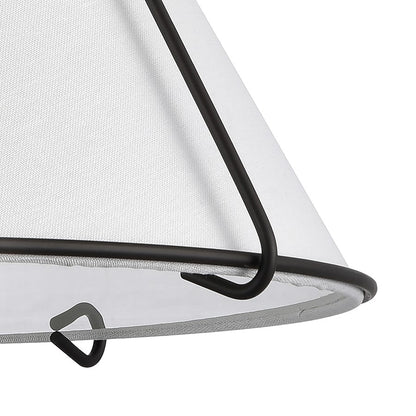 Atlas Lighting Regalia 18in 1-Light Pendant | Transitional Oil Rubbed Bronze and White Linen Fabric Shade | Kitchen Island | Model CL11817-BZ