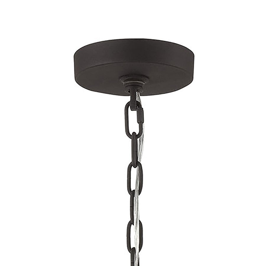 Atlas Lighting Salinger 19in 6-Light Pendant | Modern Charcoal and Satin Nickel Metal | Kitchen Island & Dining Room | Model CL11822-GY