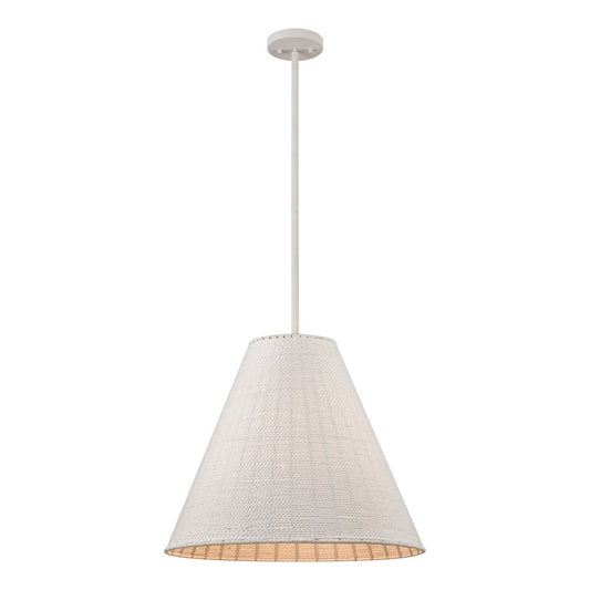 Atlas Lighting Sophie 22in 3-Light Pendant | Transitional White Coral and Off White Rope | Kitchen Island & Dining Room | Model CL11829-WH
