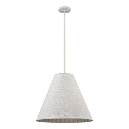 Atlas Lighting Sophie 22in 3-Light Pendant | Transitional White Coral and Off White Rope | Kitchen Island & Dining Room | Model CL11829-WH