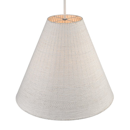Atlas Lighting Sophie 22in 3-Light Pendant | Transitional White Coral and Off White Rope | Kitchen Island & Dining Room | Model CL11829-WH