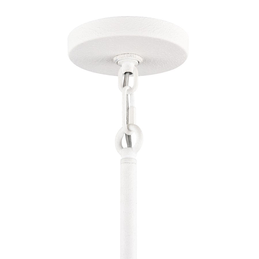 Atlas Lighting Sophie 30in 4-Light Pendant | Transitional White Coral and Off White Rope | Kitchen Island & Dining Room | Model CL11830-WH