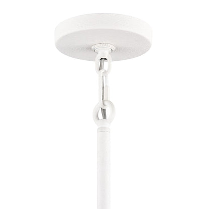 Atlas Lighting Sophie 30in 4-Light Pendant | Transitional White Coral and Off White Rope | Kitchen Island & Dining Room | Model CL11830-WH