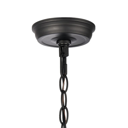 Atlas Lighting Tangent 12in 1-Light Pendant | Modern Matte Black and Clear Glass | Kitchen Island & Dining Room | Model CL11834-BK